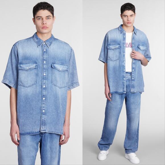 Isabel Marant Other - Isabel Marant Tigilin Denim Short Sleeve Shirt in Blue